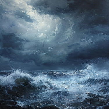 mer déchainée peinture